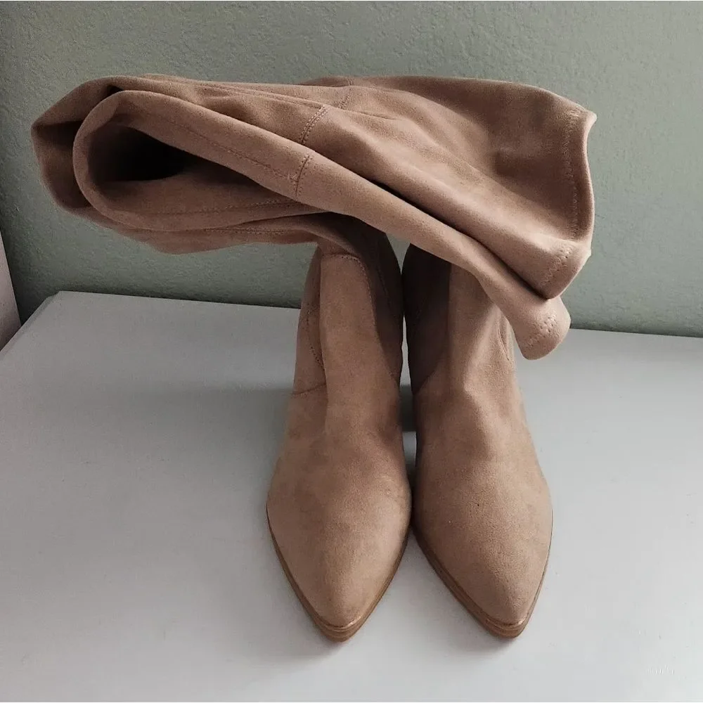 Marc Fisher LTD Arletta  Tan Over-the-Knee Boots Size 7